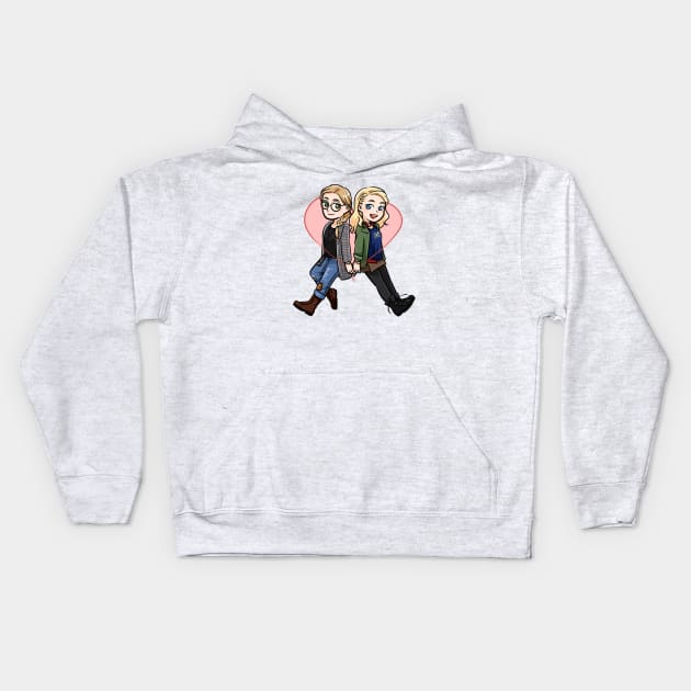 Always Know Each Other (Margot & Tilly ver.) Kids Hoodie by artsy_alice